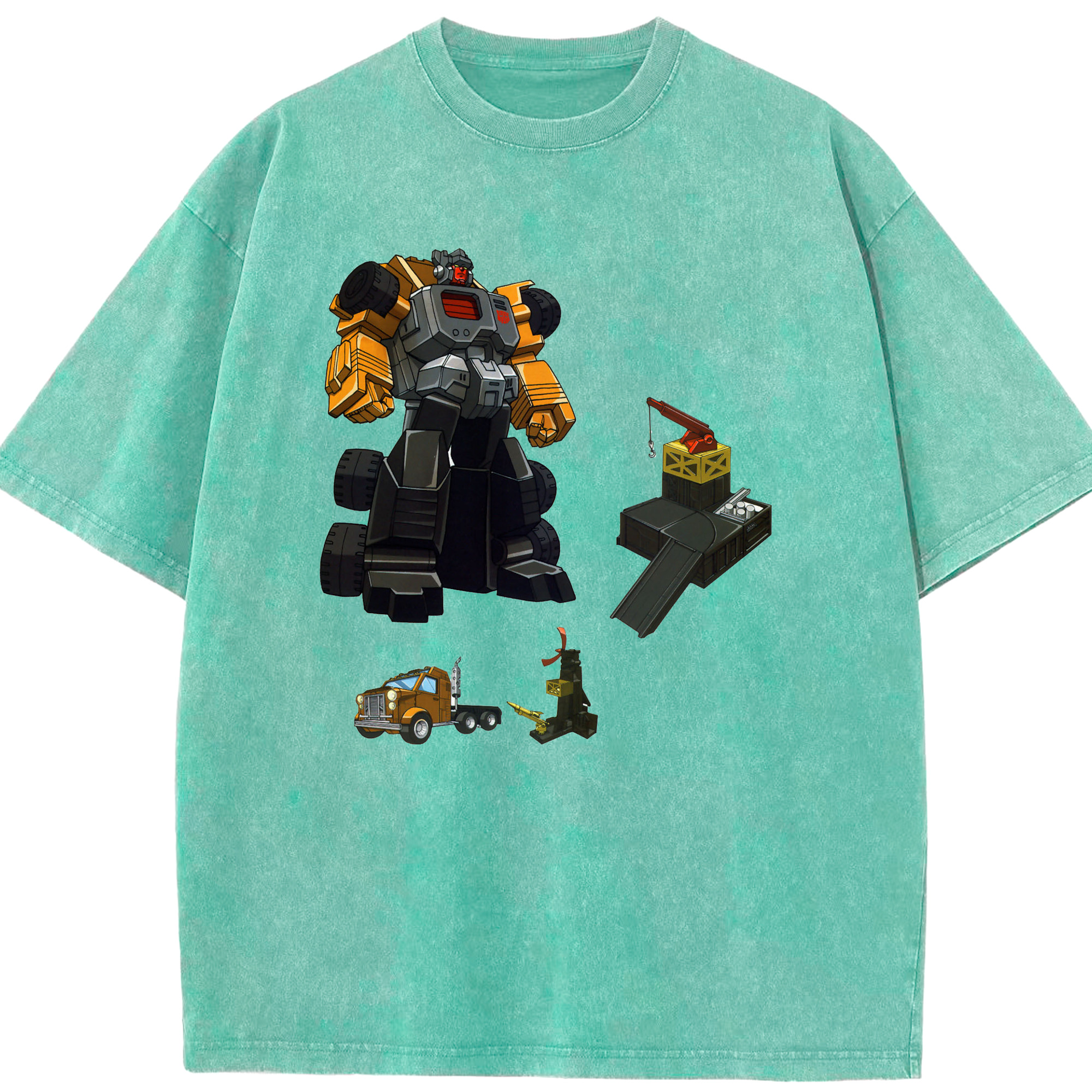 （画像用）  綿100% ヴィンテージ風 半袖Tシャツ（フロントプリント）